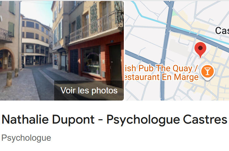 Nathalie Dupont - Psychologue Castres - Google Map